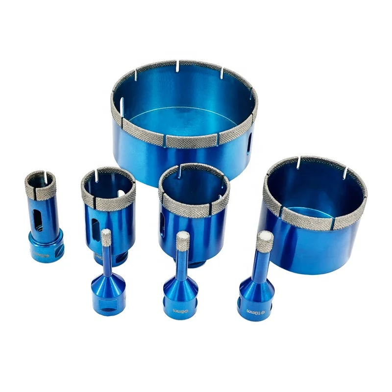 Vacuum Brazed Diamond Crown Hole Saw Hole Cutter Diamond Rooftop Arix Segments Diamond Drill Bits for Tile Marble