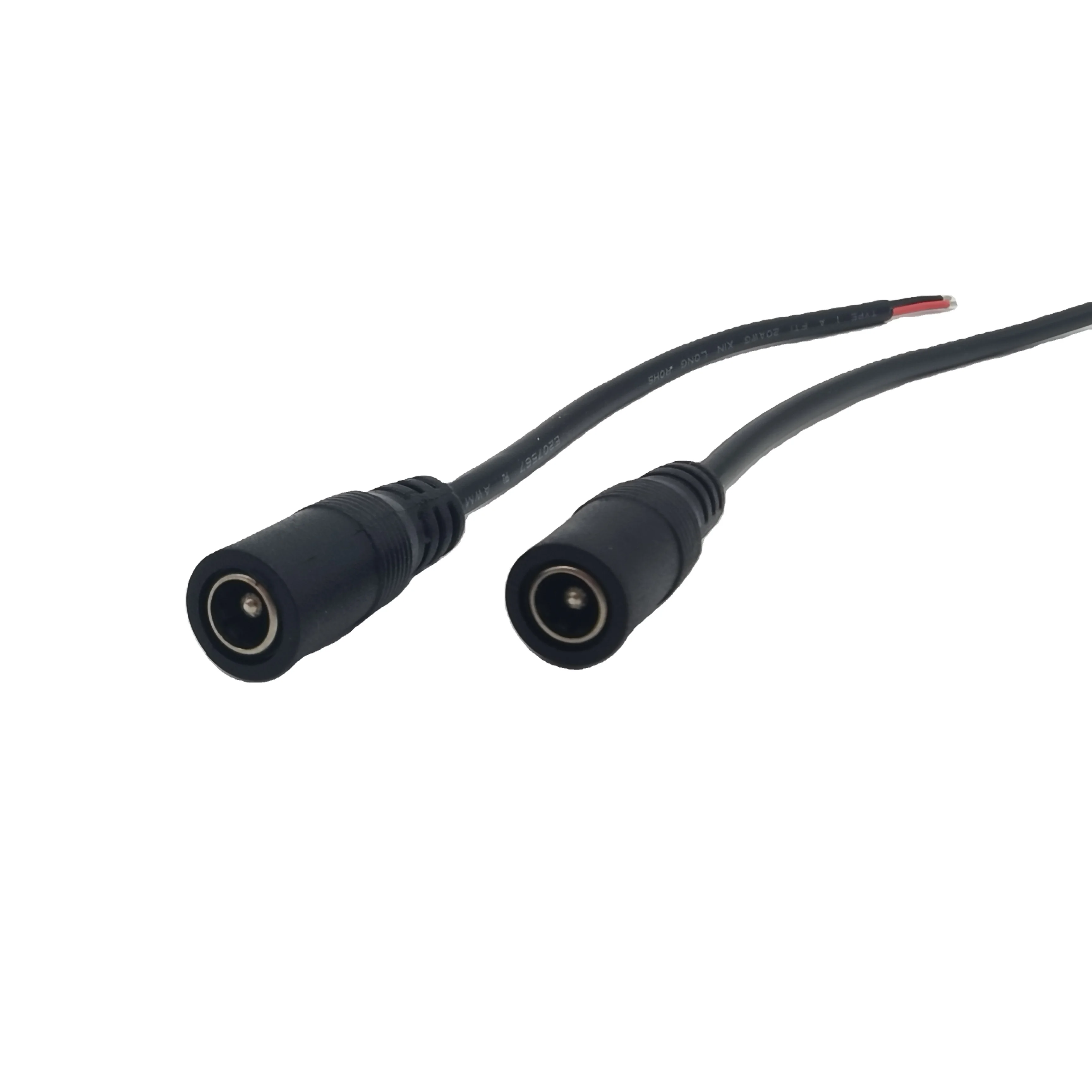 Под заказ 20AWG кабель и штекер/гнездо постоянного тока 2 1*5 5 мм Разъем питания с