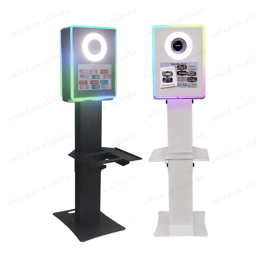 2023 New Design DSLR Selfie Surface pro or iPad Photo Booth Shell Photobooth Machine Kiosk Shell with Flight Case