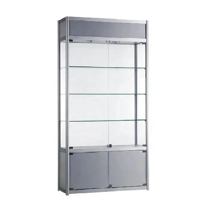 Factory Standard Aluminium With Led Light Glass Display