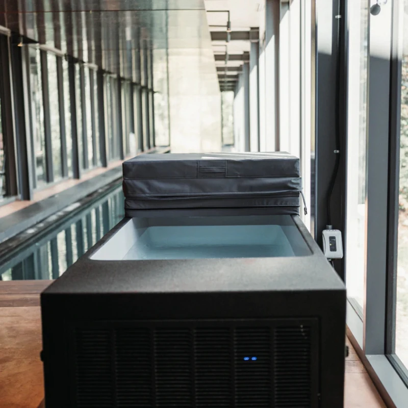 High quality Black Portable Square Acrylic Cold Plunge Ice Bath Built in Ice Bath chiller