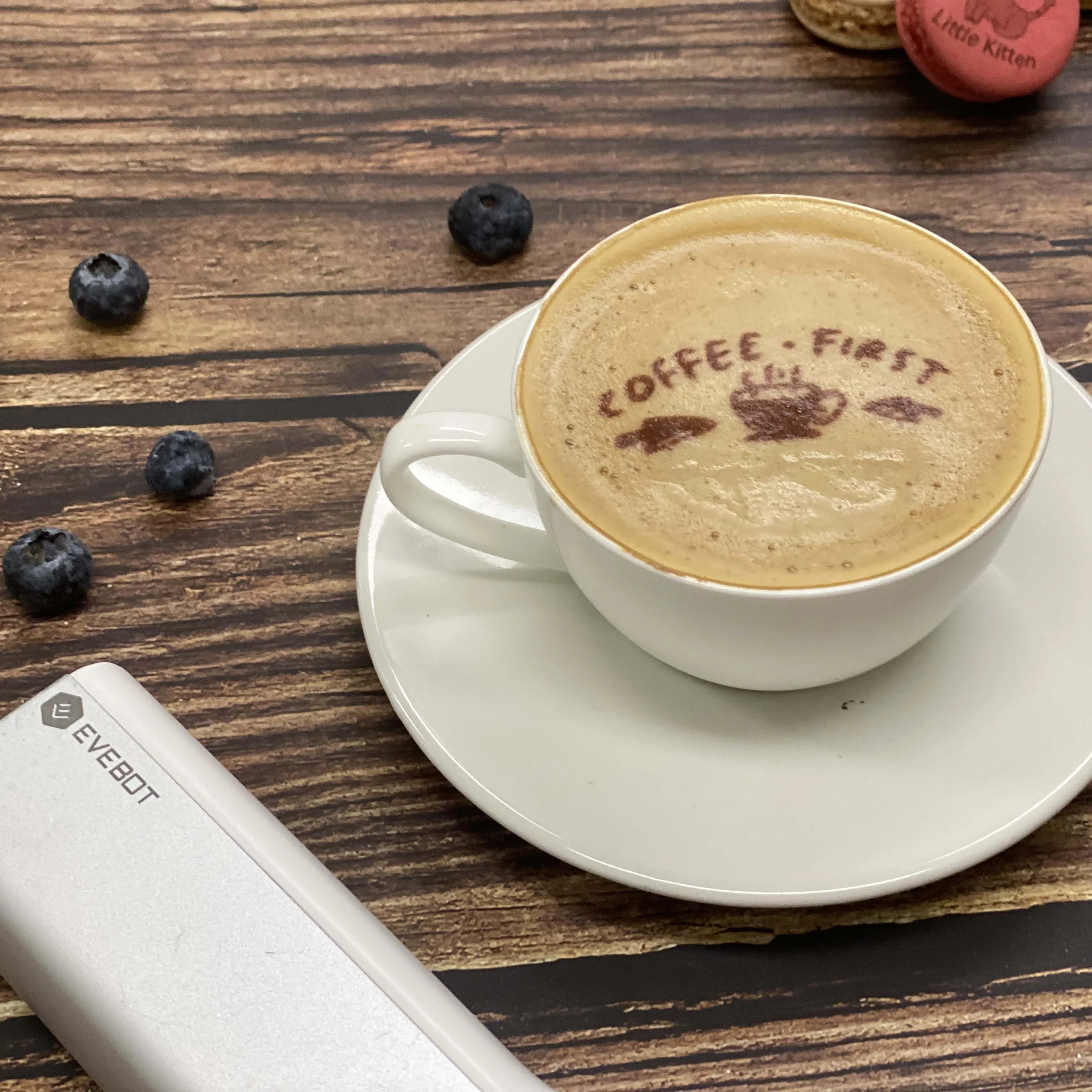 EVEBOT Printpen DIY Inkjet Printer Wireless Handheld by Android and IOS Mobile App Food Coffee Clothes Shoes Cap