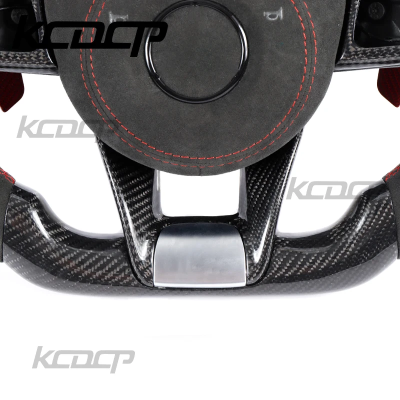 Рулевое колесо из углеродного волокна для Mercede Benz W205 C63 G63 E43 SL мл AMG GT G55 G500 E63 GLS45 A45 LED рулевое