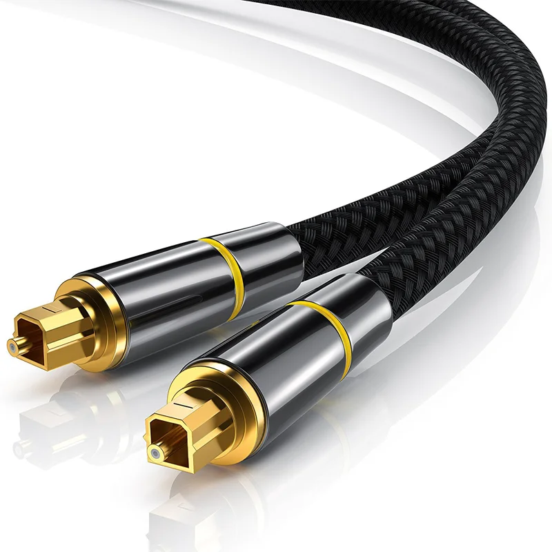 Manufacturers wholesale Male to Male High End Gold Plated optic cable toslink aux audio cable