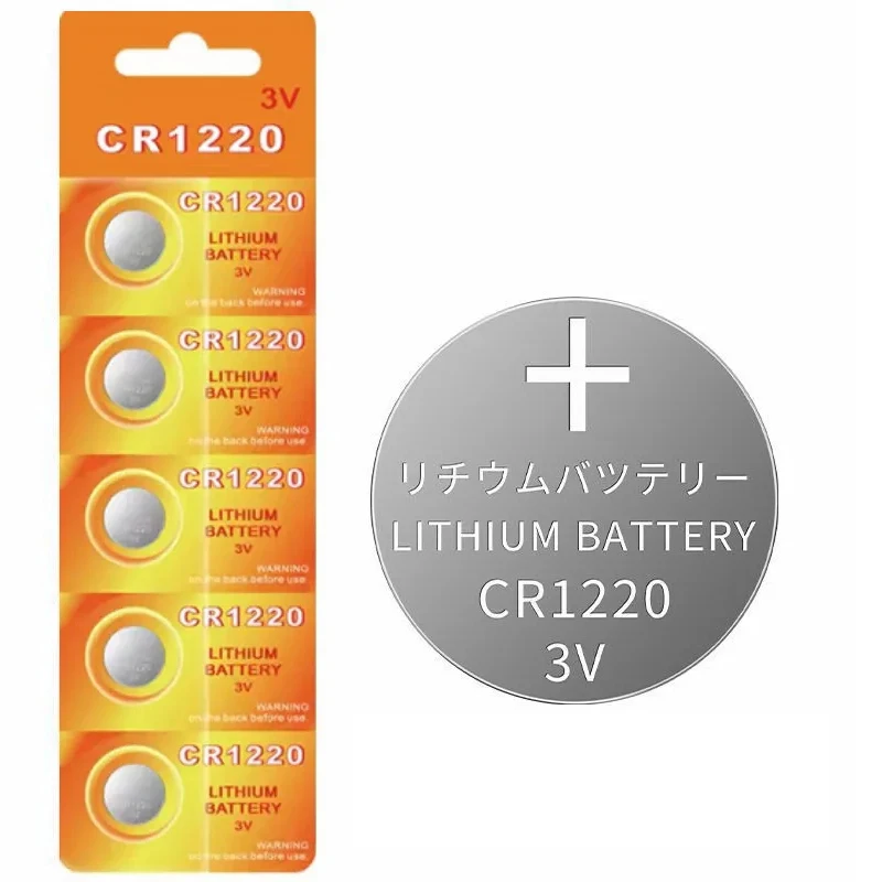 3v40mah CR1220 Li-Mn Кнопочная батарея для монет, основная батарея для монет
