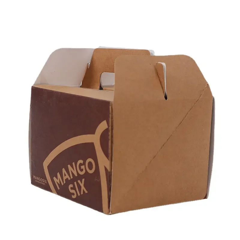 Factory Customized Ecological Wedding Birthday Baking White Cardboard Cake Dessert Logo Printing Window Opening Packaging Box