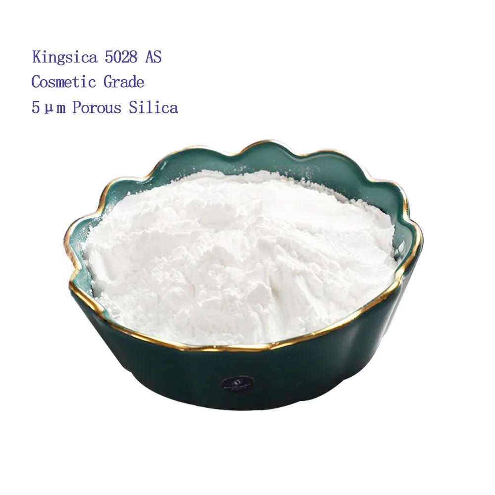 Kingsica 5028 AS Silica Slip Pigment Raw Material in Cosmetics Hydrophobic Spherical Porous Silica Manufactory
