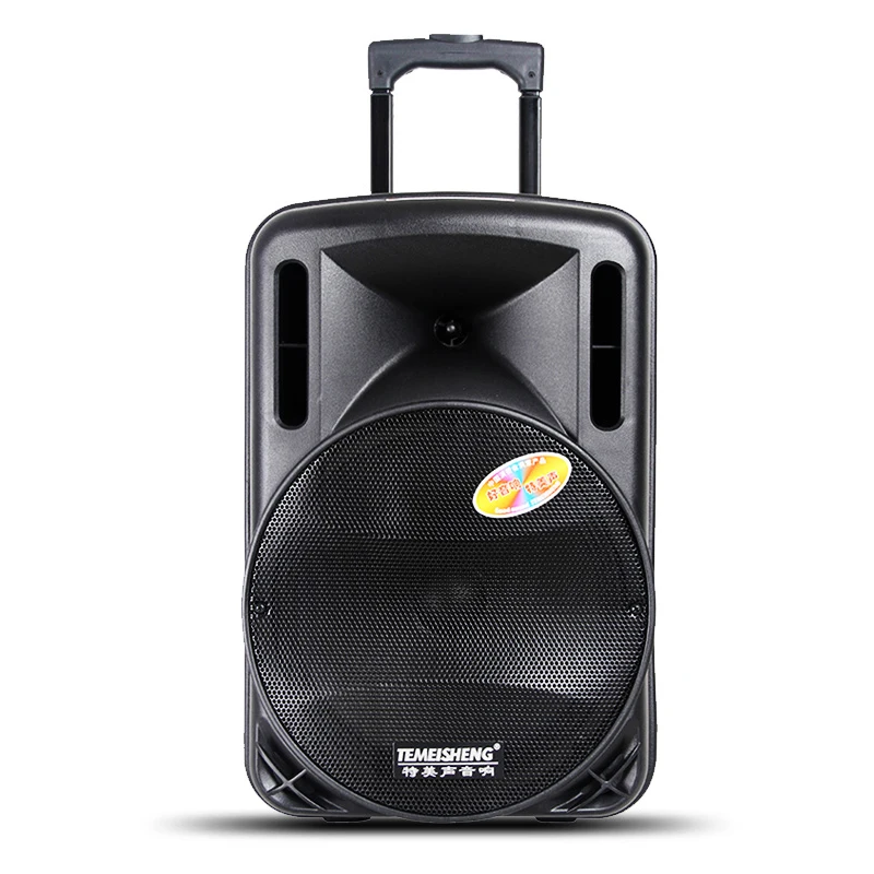 120W 12V6600mAh Battery Powered A12-1 Temeisheng 12 Inch Active Party Professional DJ Trolley Speaker with Party Light