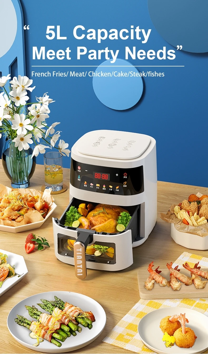 Smart Kitchen Appliances Air Deep Fryer Electric Oven Toaster Lcd Display Fryer Freidora De Aire Nin Ja Air Fryer