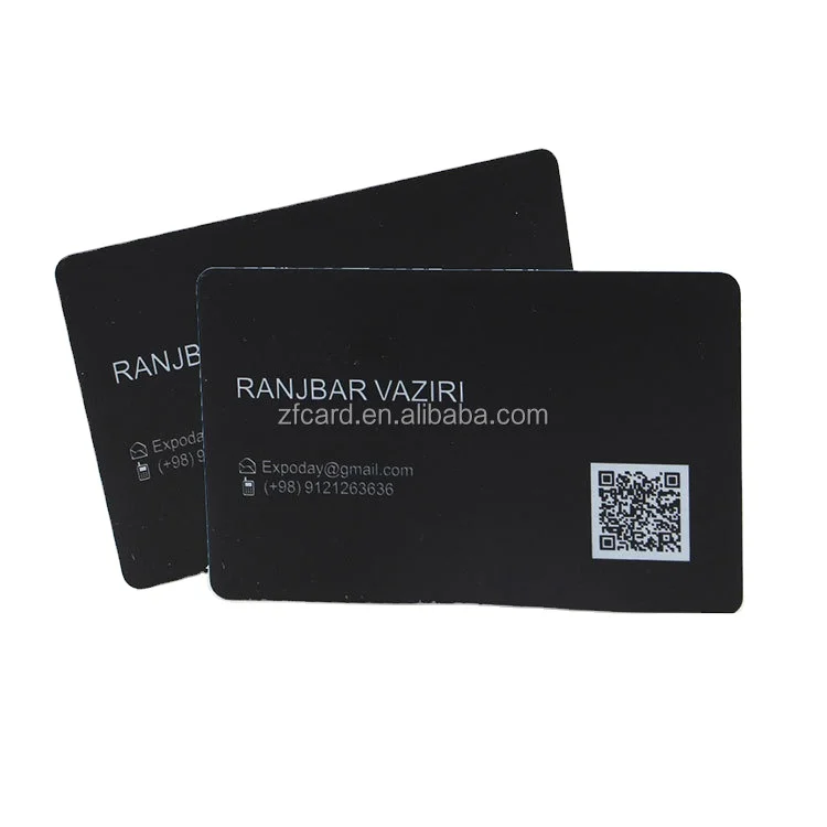 Blank matte plastic business card