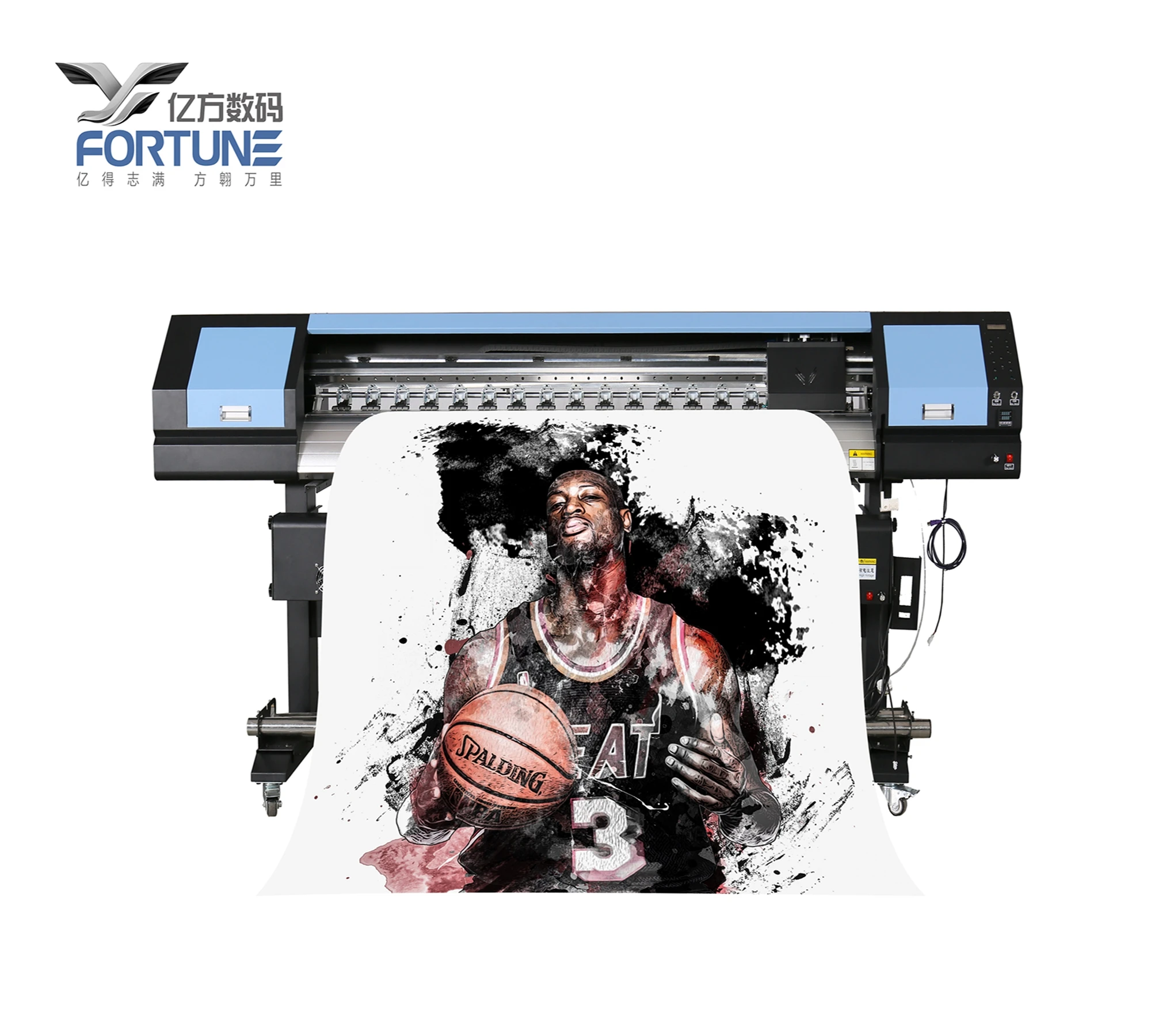 
Fortune 1.8 Eco Solvent Printer With Two DX5 Printhead Vinyl Flex Indoor Outdoor Printing Machines 