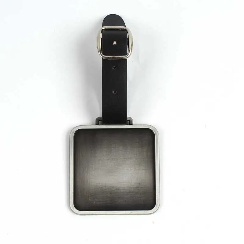 Custom square printed travel luggage labels clothing pendant sublimation luggage tag blank
