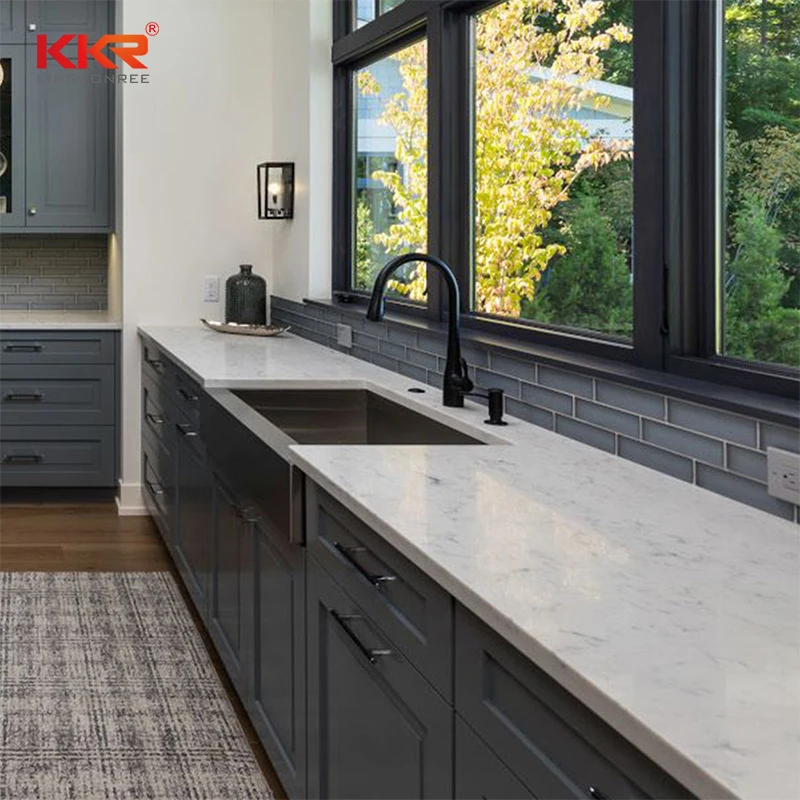 KKR solid surface countertop Kitchen worktop solid surface kitchen countertops Kitchen island Food preparation area