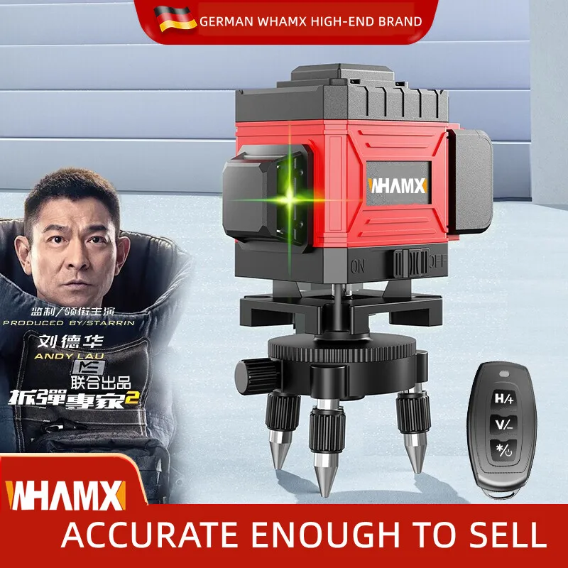 Whamx интеллигентая (ый) индукционный пульт дистанционного управления 12-провод LED Зеленый свет 360 Nivel лазер