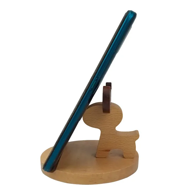 Portable Wooden Smartphone Holder Desktop Cell Phone Stand