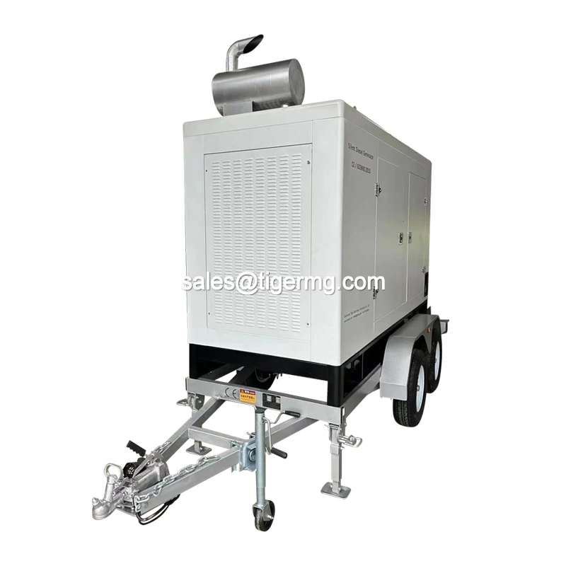 120km/h high speed mobile silent type diesel generator with trailer prices