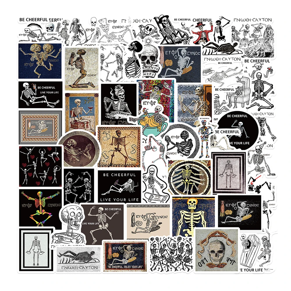 62pcs Vintage Ancient Greek Sticker Diy Luggage Helmet Storage Box Skateboard Waterproof Creative PVC Stickers Wholesale