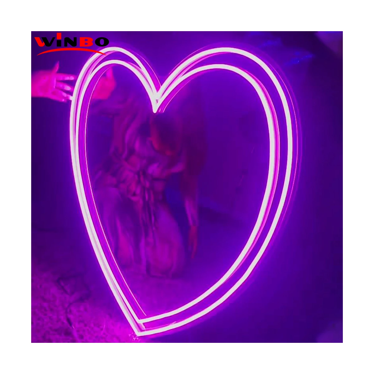 Winbo ODM/OEM Personalized Sign LED Neon Custom Made Wall Mount Babe Mirror Acrylic Led Neon Sign