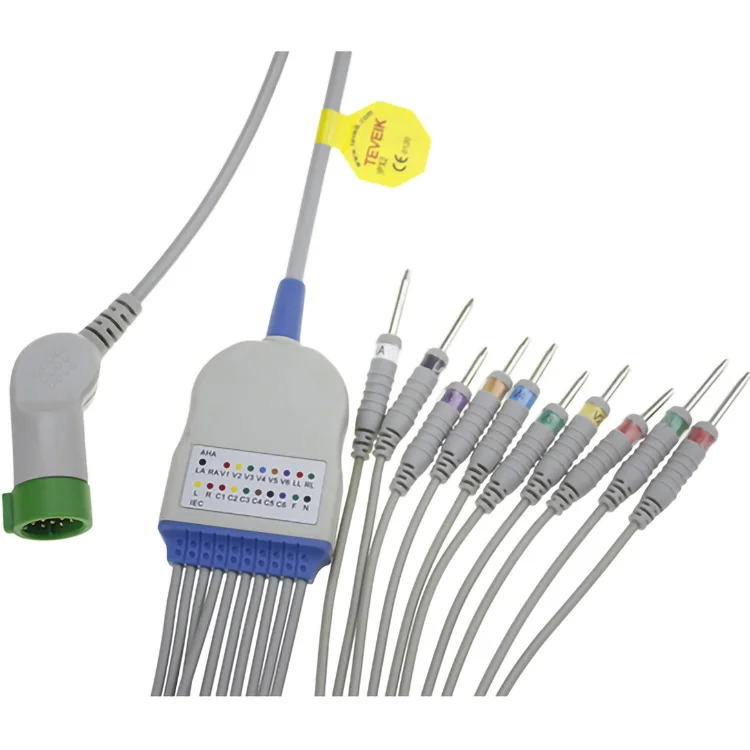 One Piece 10Lead Ecg Ekg Electrode Adapter Ground Earth Wire Cable For Patient MoniWith Banana 4.0 FOR Medtronic