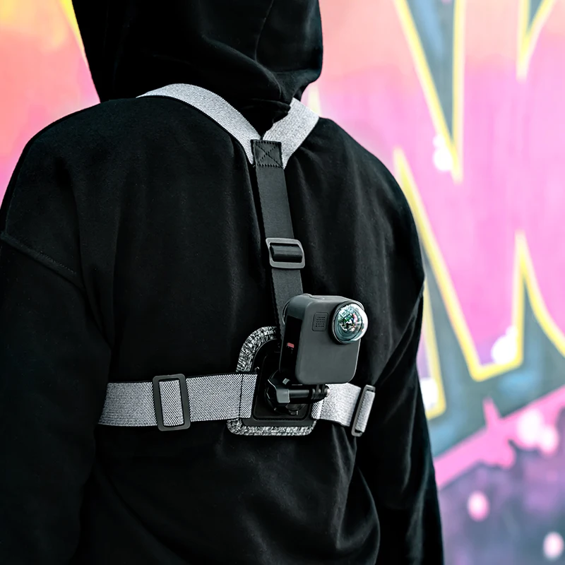 Dual Mounts Acamera Accessories Adjustable Elastic Harness Chest Strap Mount for GoPros and DJI Osmo Action Camera