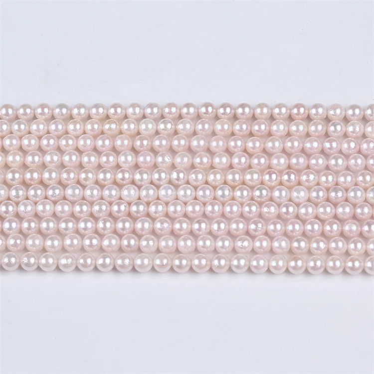 Natural White Akoya Saltwater Round 5.5-6mm Pearl