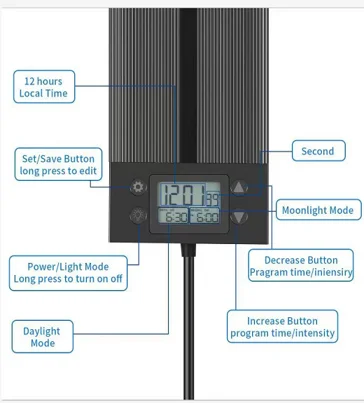 waterproof rgb freshwater saltwater full spectrum light grow marine fish tank coral reef plant clip mini led aquarium lighting