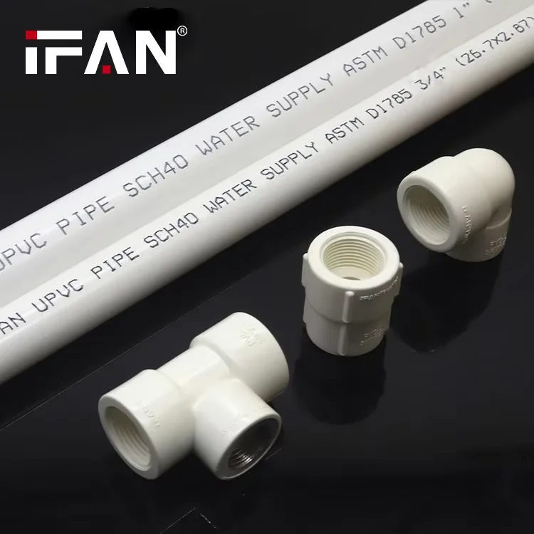 Китайский поставщик IFAN SCH40 Белые фитинги из НПВХ водопроводные трубы ПВХ