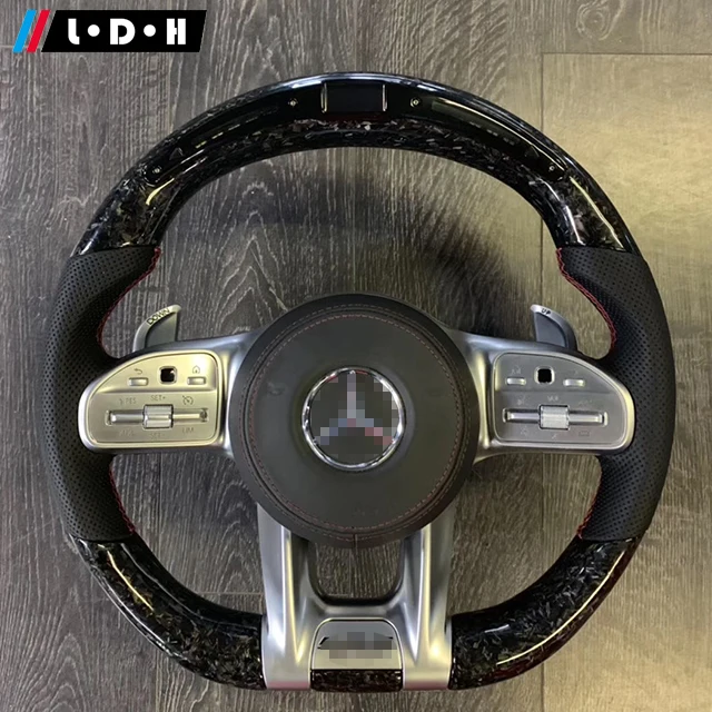 Углеродное Рулевое колесо для Mercedes Benz LED AMG на