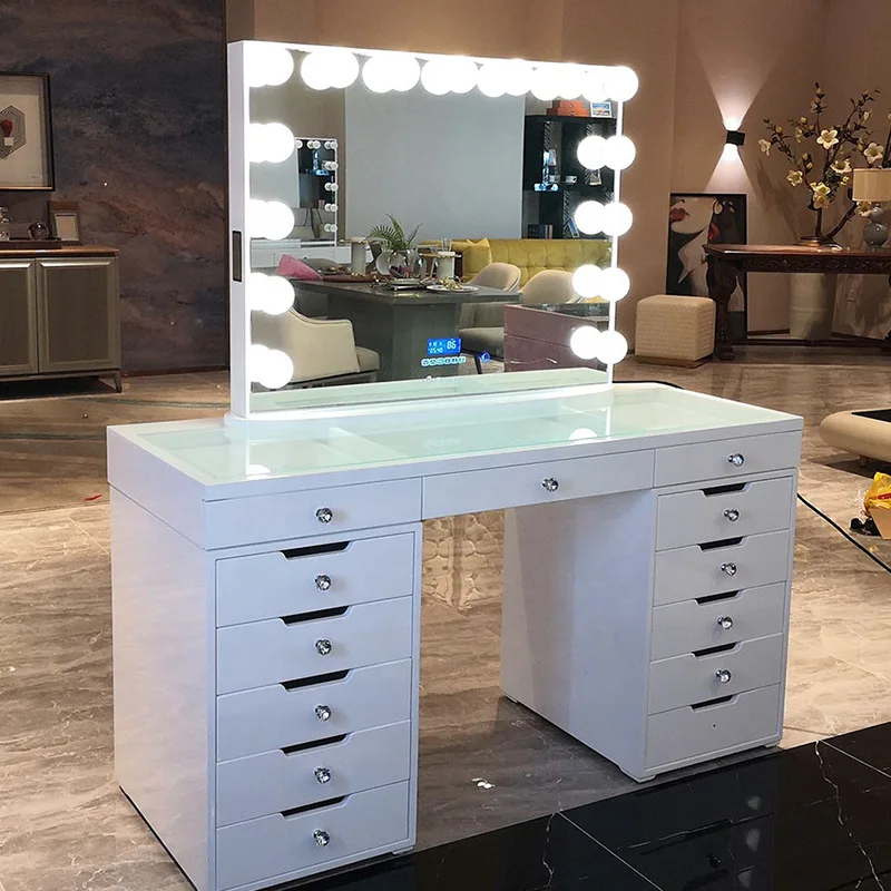 Wholesale Removeable Storage Cabinet Makeup Dresser Berdroom Furniture Modern Dressing Table With Light