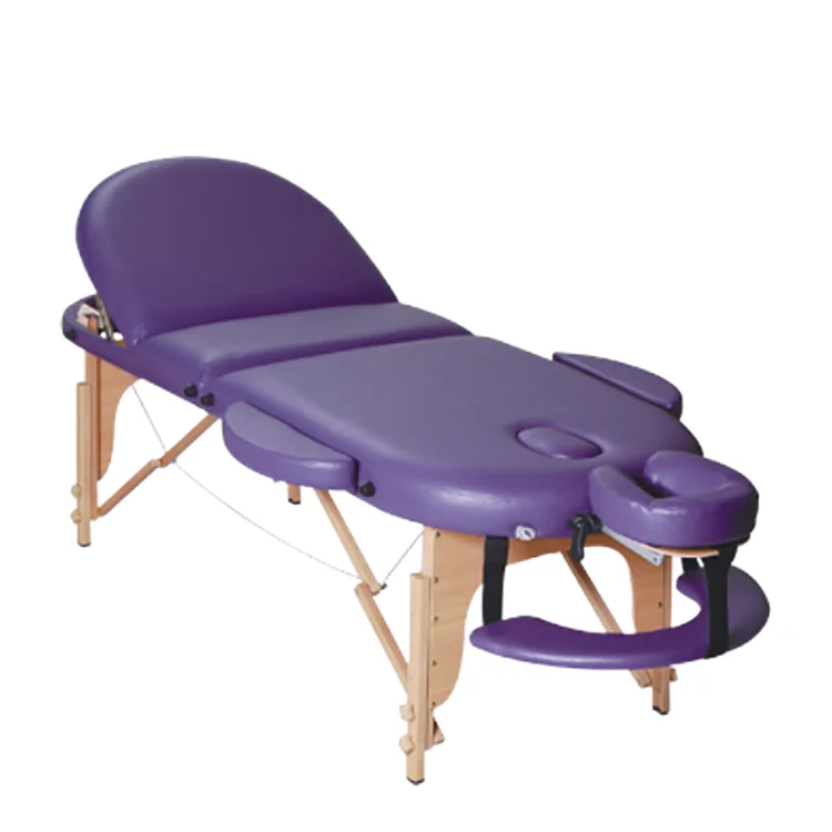 
Wooden wooden massage table with dark color painted legs 