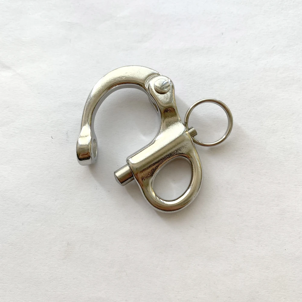 Stainless Steel Quick Release Fixed Bail Snap Shackle for Hardware Rigging Outdoors