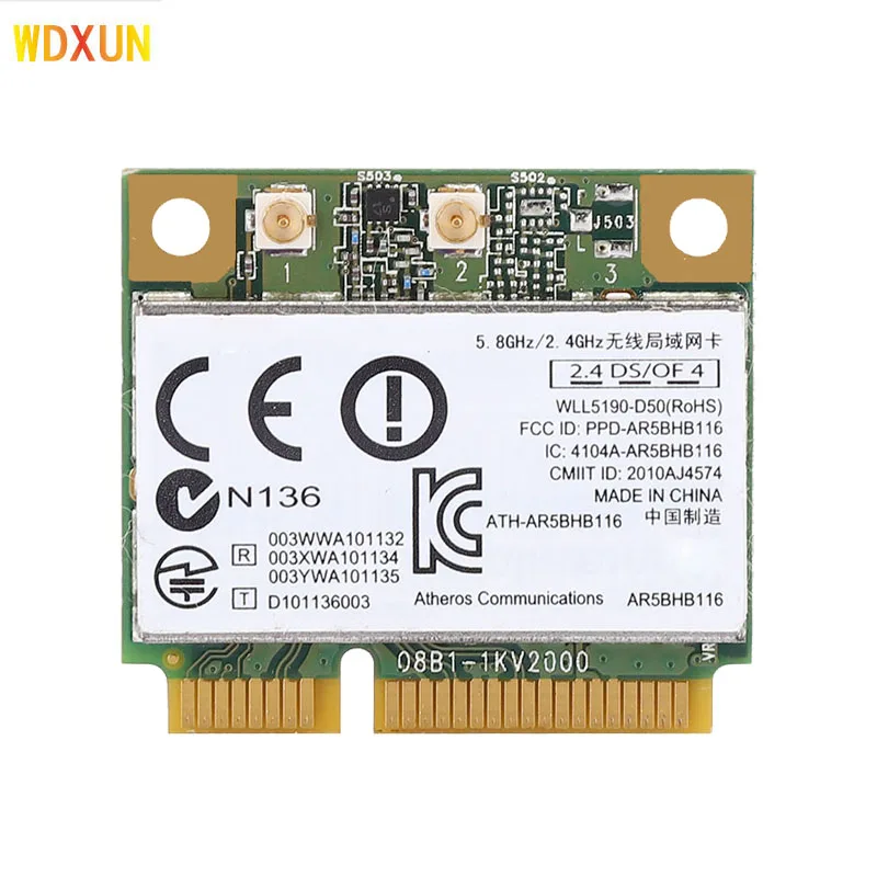  Wi-Fi-карта Atheros AR9382 AR5BHB116 2 4 ГГц PCI-E для Win