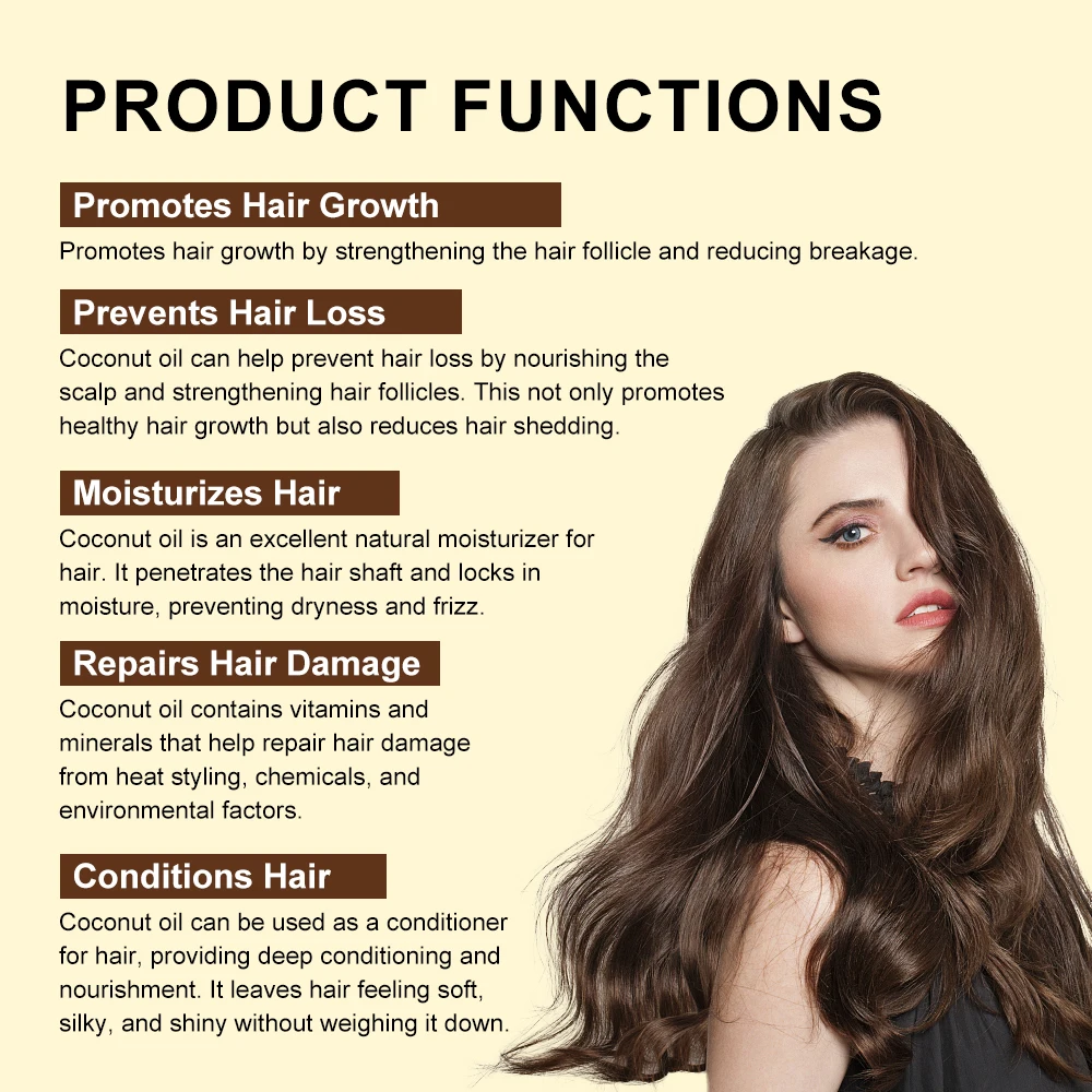Best Selling Product Smooth Hair Scales Coconut Hair Oil for Hair Growth