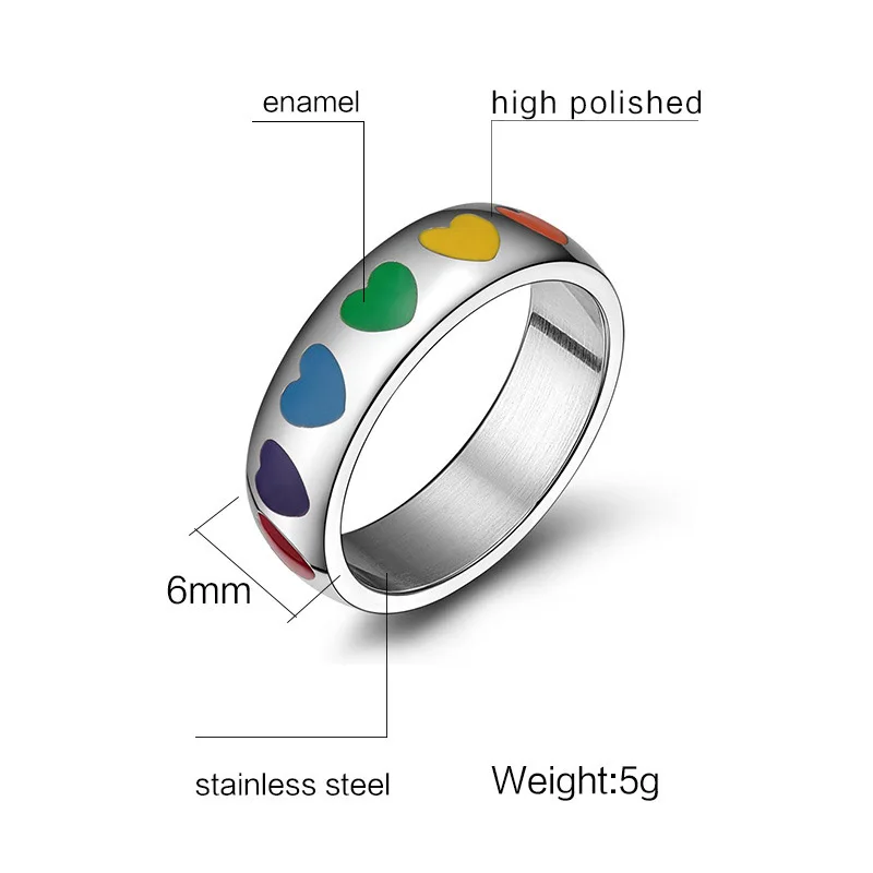 New arrival  custom  cheap  heart-shape  titanium ring