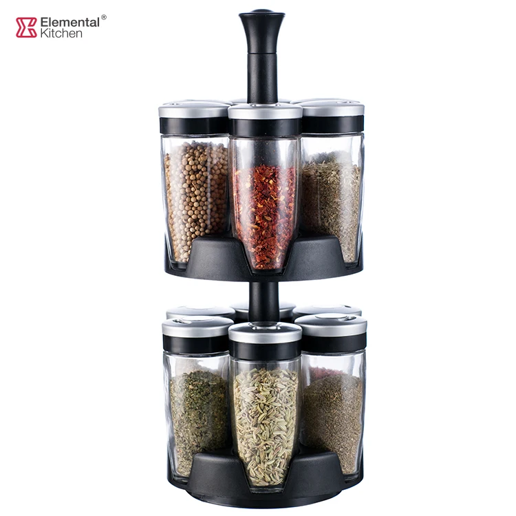 wholesale glass jar smart gadget spice airtight containers glass seasoning jar seasoning bottle kitchen storage dispensers
