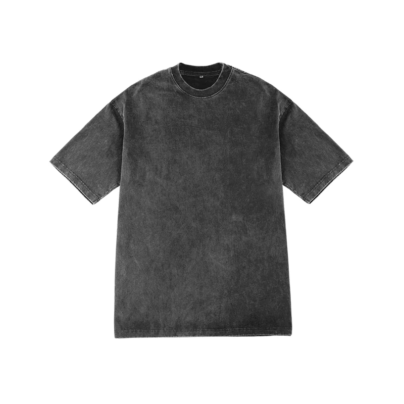 custom logo design two piece mens summer suit 2 piece acid wash shorts and t shirt set for men clothing