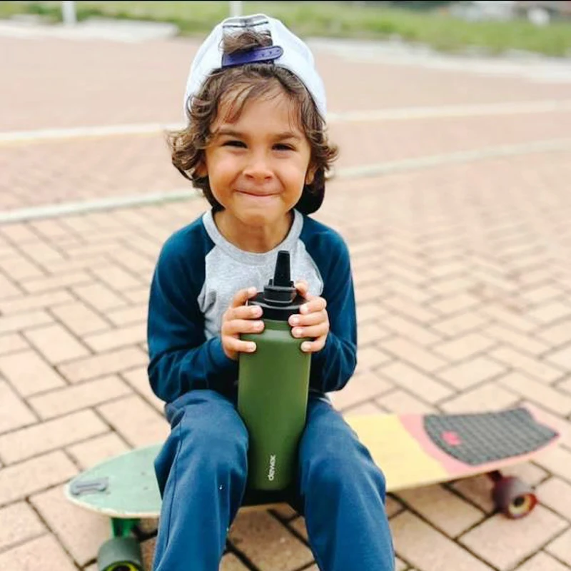 Customized 18oz/20oz/32oz Hot Sports Double Wall Insulated Vacuum Flask Stainless Steel Water Bottle with Straw Lid