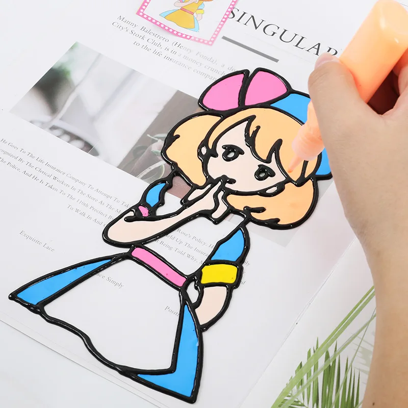 Cross border Amazon Free Bake Glue Set Glass Window Color Pigment DIY Crystal Window Sticker Customizable Wholesale