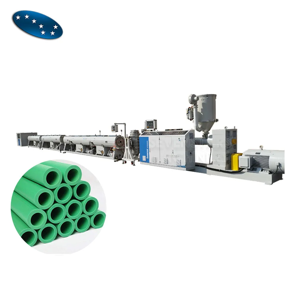high quality plastic pp ppr fiberglass GF pipe extrusion machine line