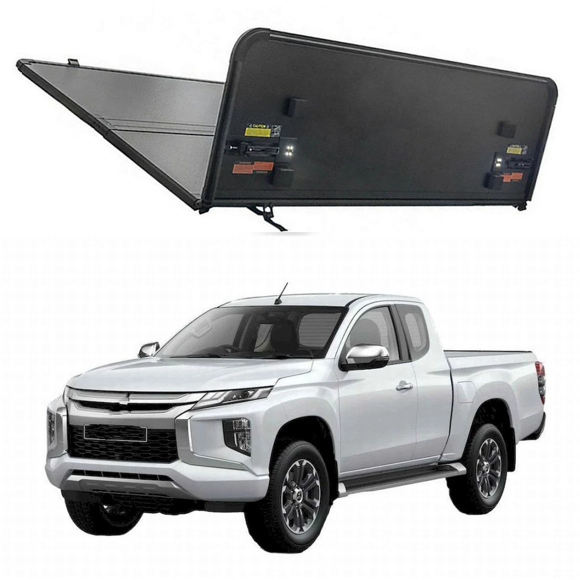 Pickup Aluminum Hard Trifold Tonneau Cover  For Mitsubishi L200