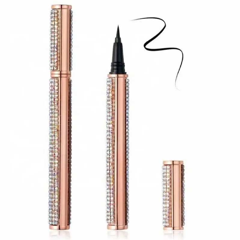 2023 new design black clear waterproof eyeline pencilr glue pen cosmetics oem colorful adhesive eyeliner