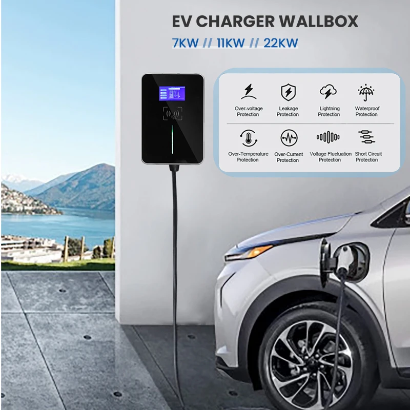 Factory supply  EV station charging Station EV Wallbox Charger 32A 22kw ev charger