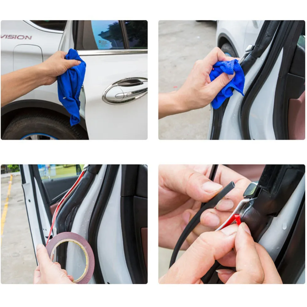 Rubber U Shape Car Door Edge Guard Trim Universal Fit Silicone Seal Protector Door Edge Guard Scratch Strip Protector