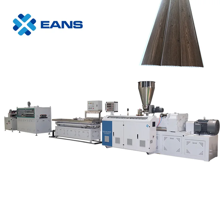 High Speed PVC Ceiling Wall Panel Extruder Production Line With Online Lamination Machine
