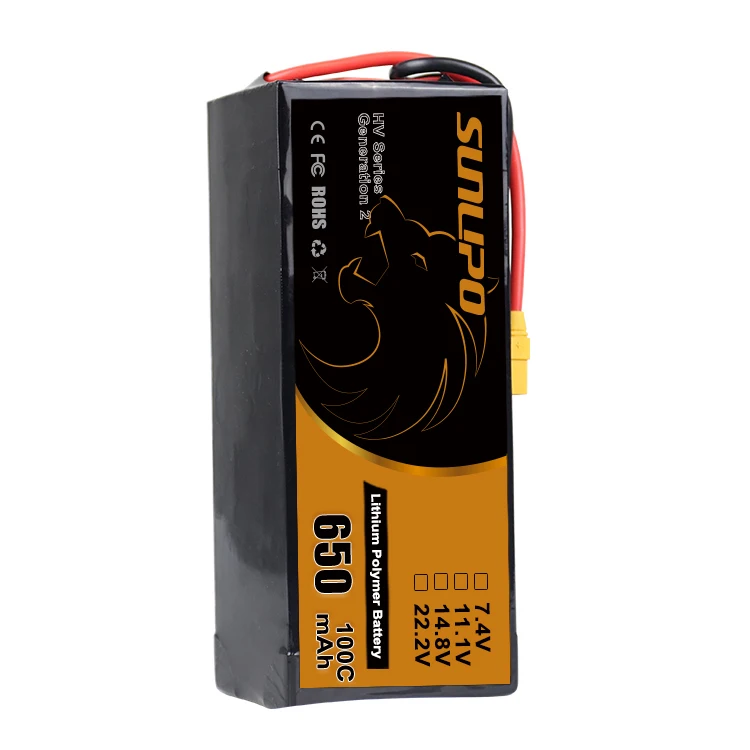 Sunlipo UAV Lipo Battery 4S 6S 14.8V 22.2V 850mAh 10000mAh 100C f22s pro 4k drone 2 battery for FPV drone