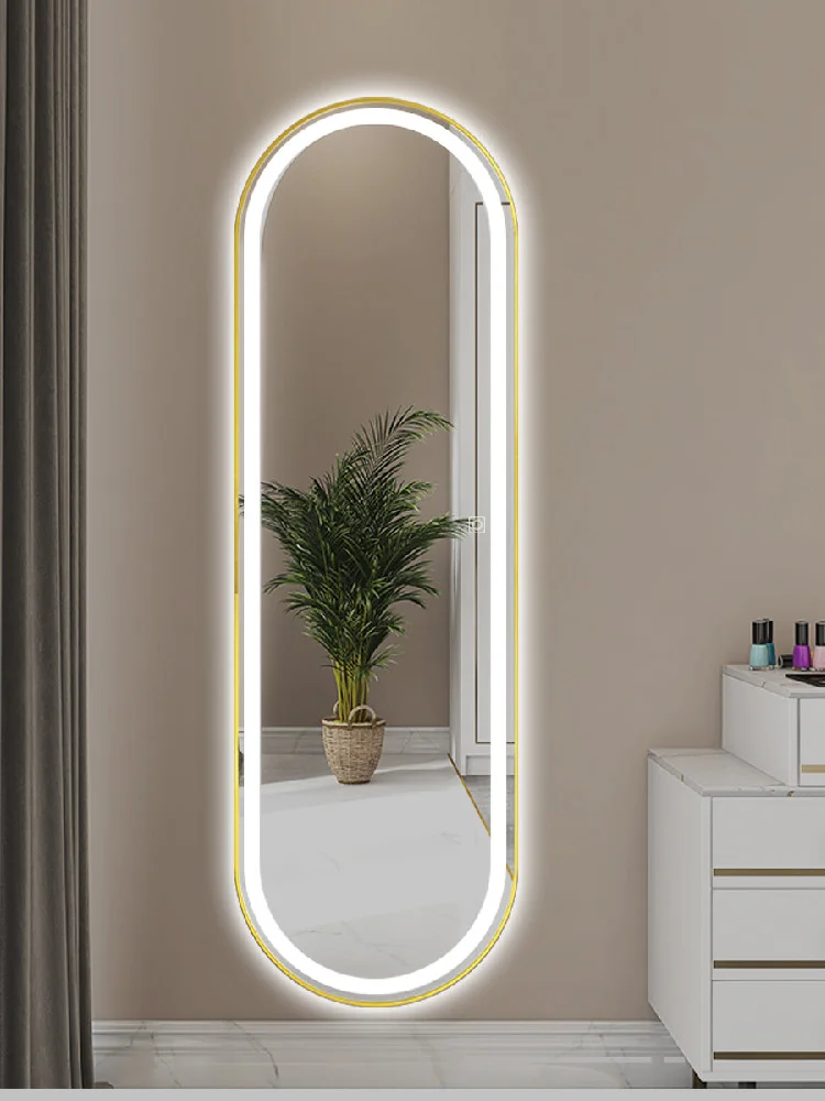 Home Furniture Modern Design Popular Metal Frame Lighted  LED Illuminated Bathroom Decor Mirror for Hotel Usage