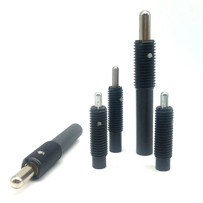 Factory Price Loose Prevention Carbon Steel Black Color Spring Plunger Pin for Slope Surface