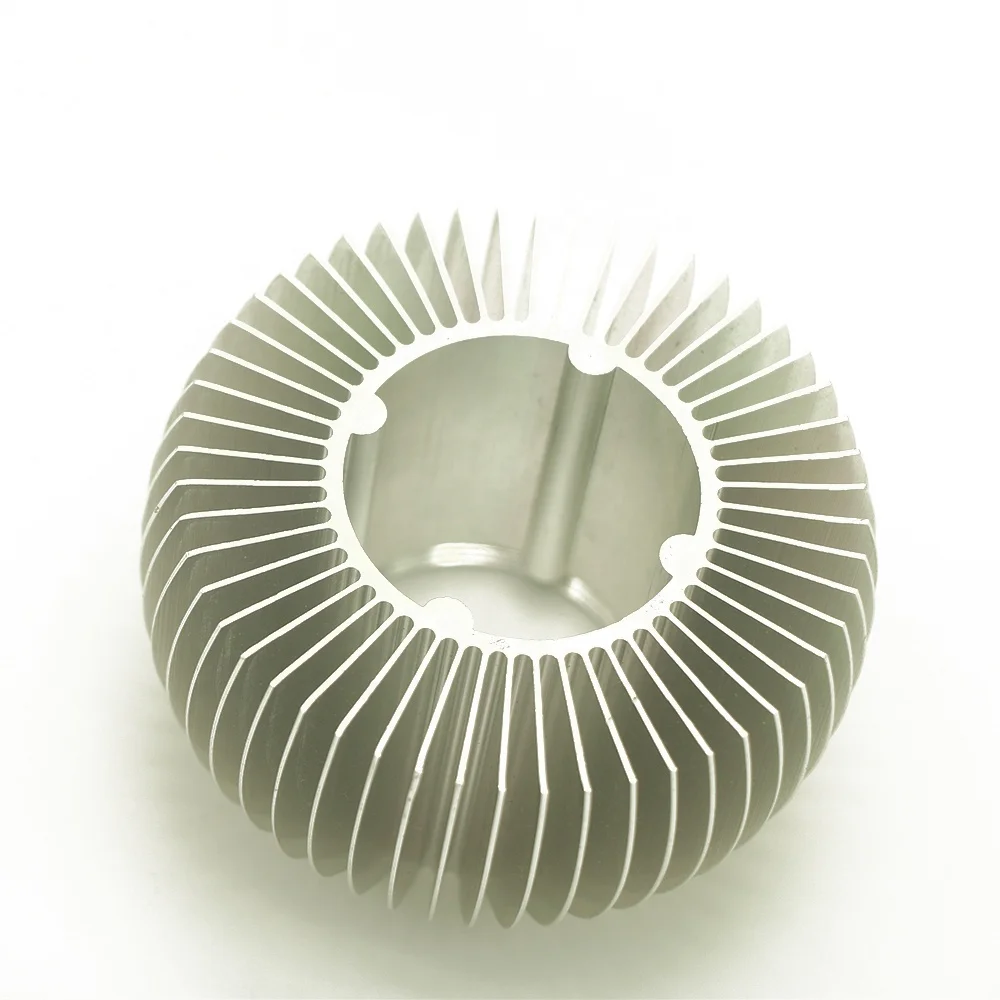
best selling silver anodize LED aluminium extruded round circular heat sink 