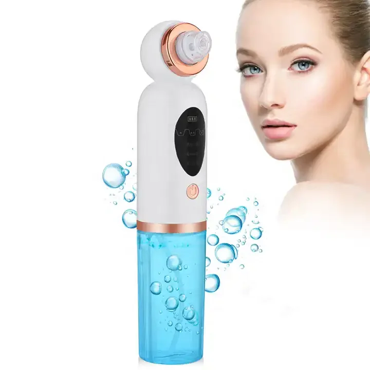 2024 Beauty Product Facial Lift Face Cleaner Electric Micro Small Bubble Water Cycle Acne Pimple Pore Vacuum Blackhead Remover
