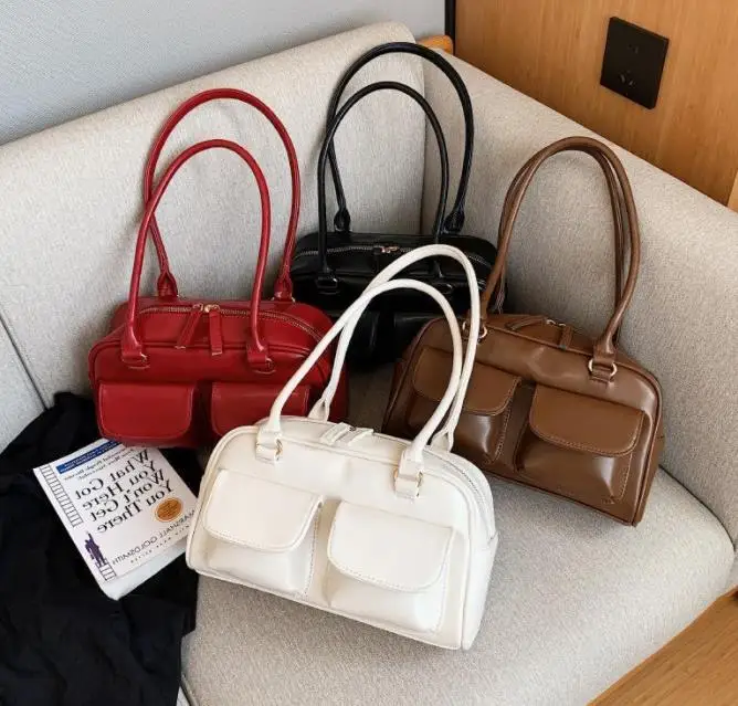 2024 Alibaba online shopping classic leather handbags woman bags, new fashion design ladies PU leather handbags female stock